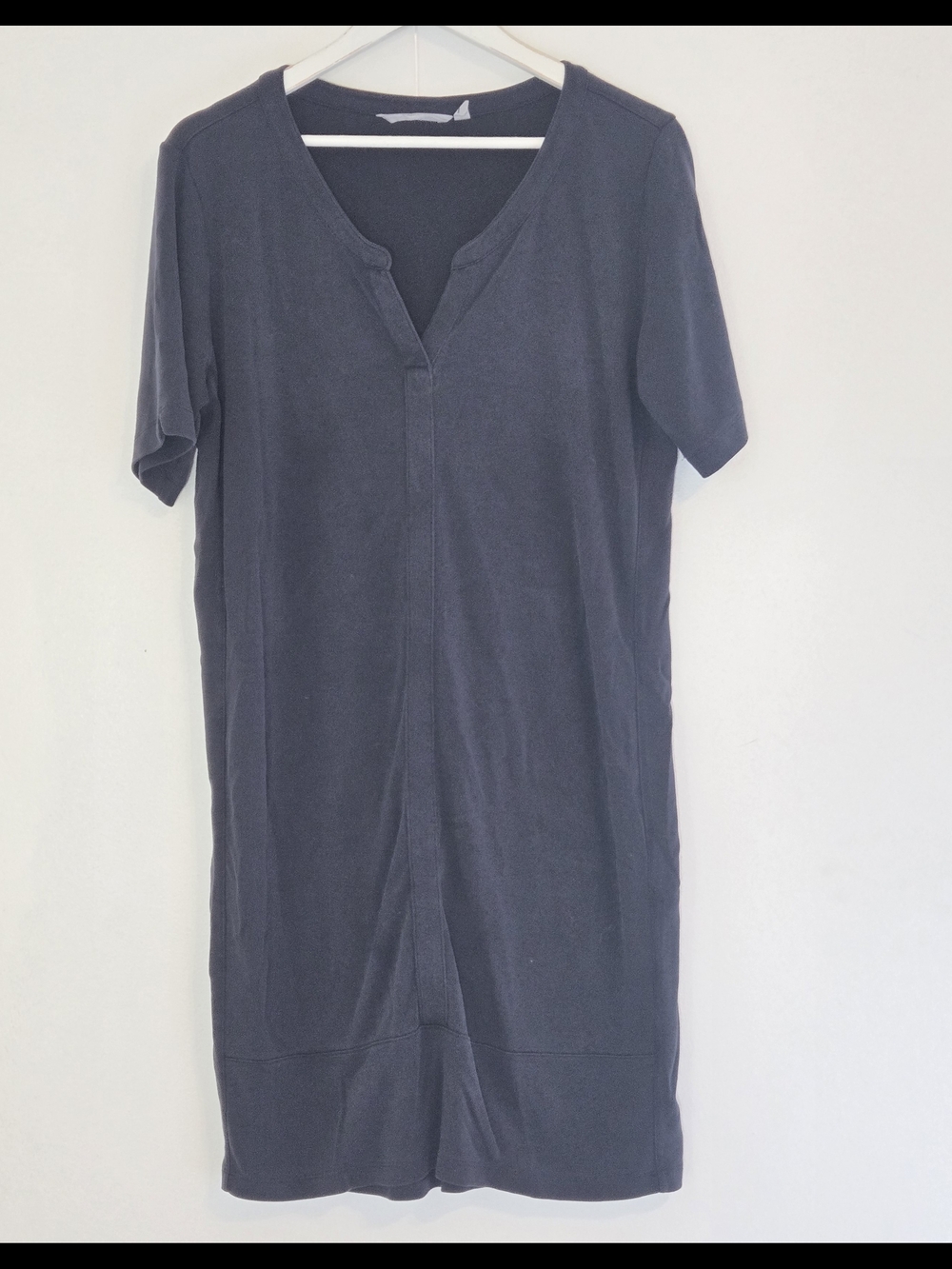 Athleta Navy Short Sleeve Midi Shift Dress
